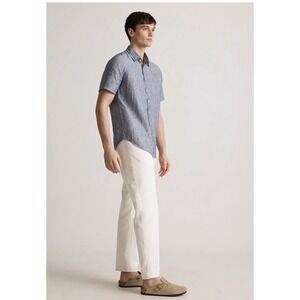 New QUINCE Men's 100% European Linen Relaxed Short Sleeve Shirt Large